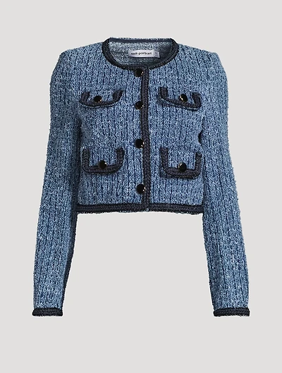Textured Denim Jacket