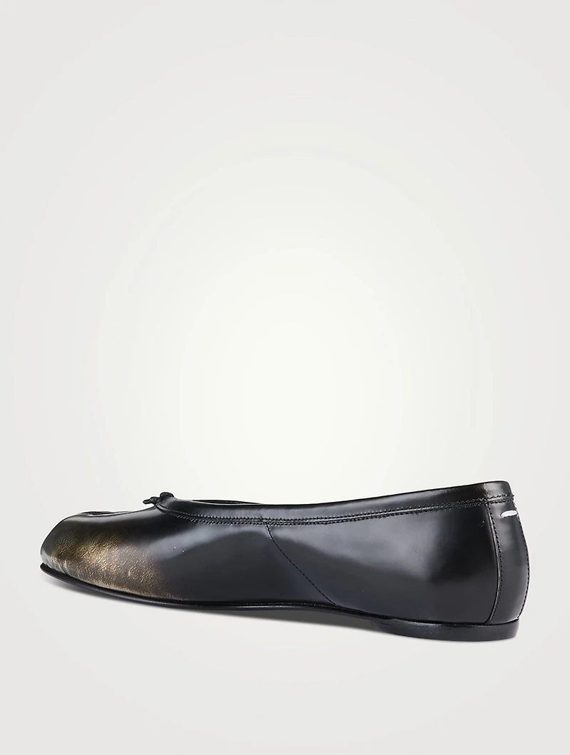 Tabi Metallic Leather Ballerina Flats
