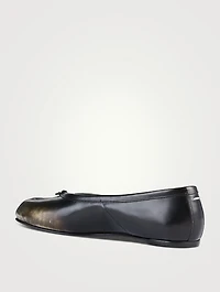 Tabi Metallic Leather Ballerina Flats