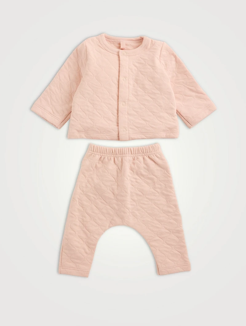 Two-Piece Quilted Tube Knit Set