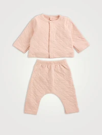 Two-Piece Quilted Tube Knit Set
