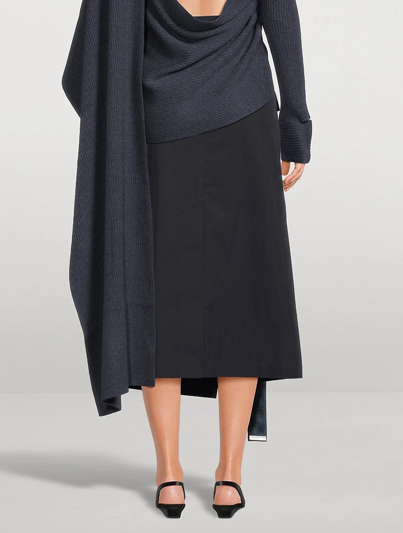 Trench Wrap Skirt