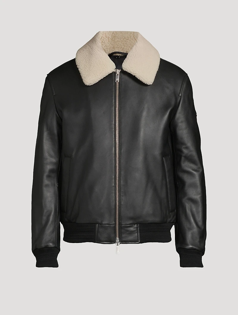 Toba Leather Bomber Jacket