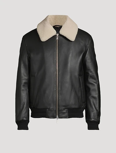 Toba Leather Bomber Jacket