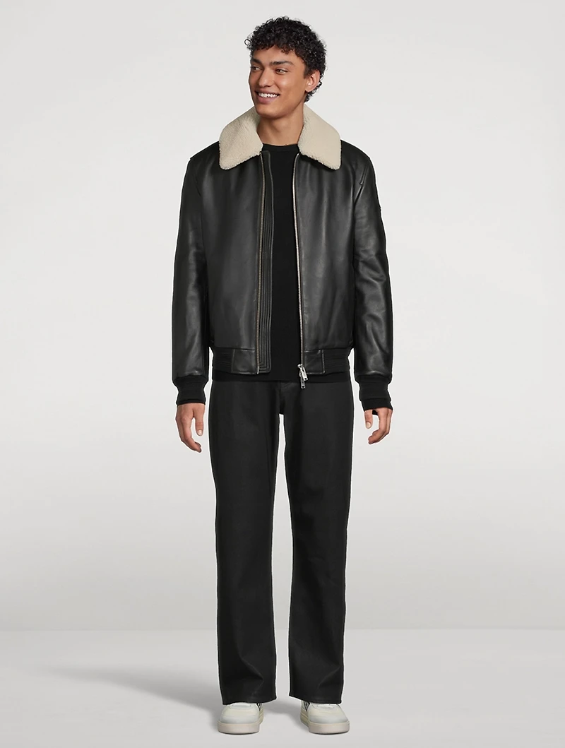 Toba Leather Bomber Jacket