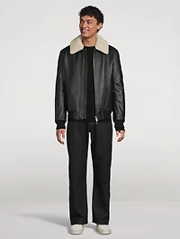 Toba Leather Bomber Jacket
