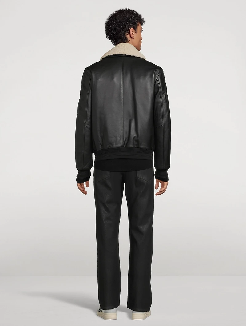 Toba Leather Bomber Jacket