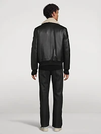 Toba Leather Bomber Jacket