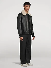 Toba Leather Bomber Jacket