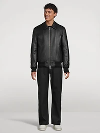 Toba Leather Bomber Jacket