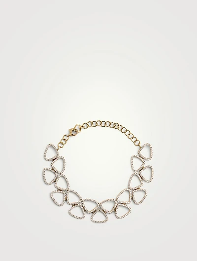 Trina 18K Gold Reversible Bracelet With Pavé Diamonds