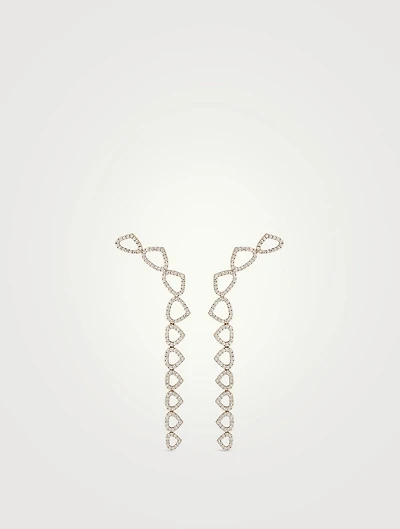 Trina 18K Gold Long Earrings With Pavé Diamonds