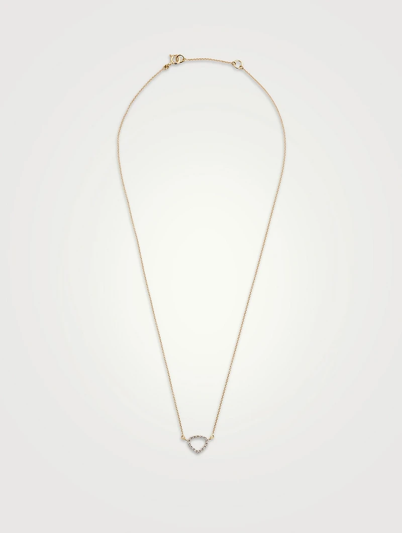 Trina 18K Gold Chain Necklace With Pavé Diamonds