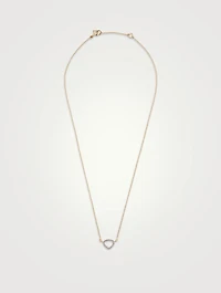 Trina 18K Gold Chain Necklace With Pavé Diamonds