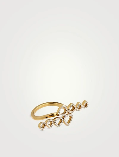 Trina 18K Gold Toi Et Moi 8 Motif Ring With Pavé Diamonds