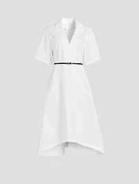 Voyou Asymmetric Cotton Poplin Midi Dress