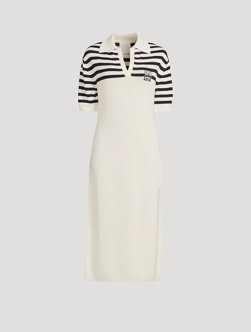 4G Striped Polo Dress