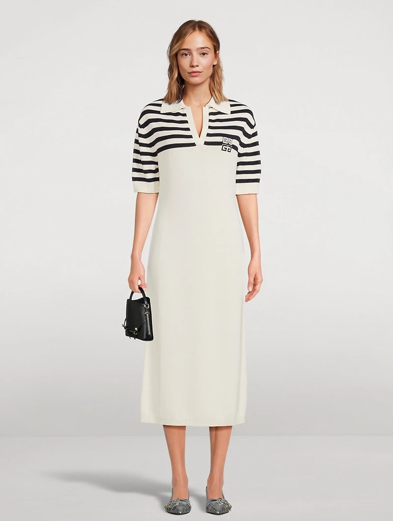 4G Striped Polo Dress