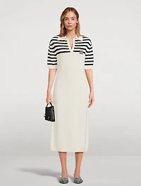 4G Striped Polo Dress