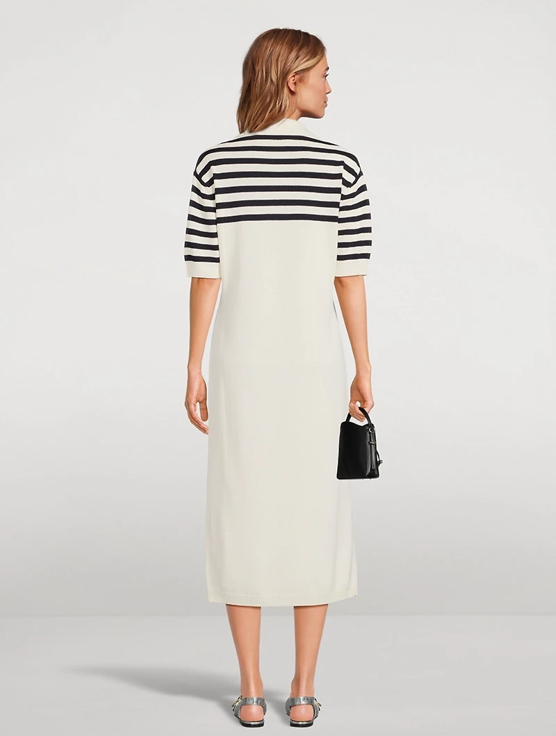 4G Striped Polo Dress