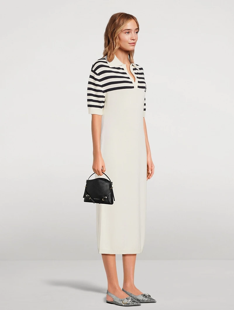 4G Striped Polo Dress