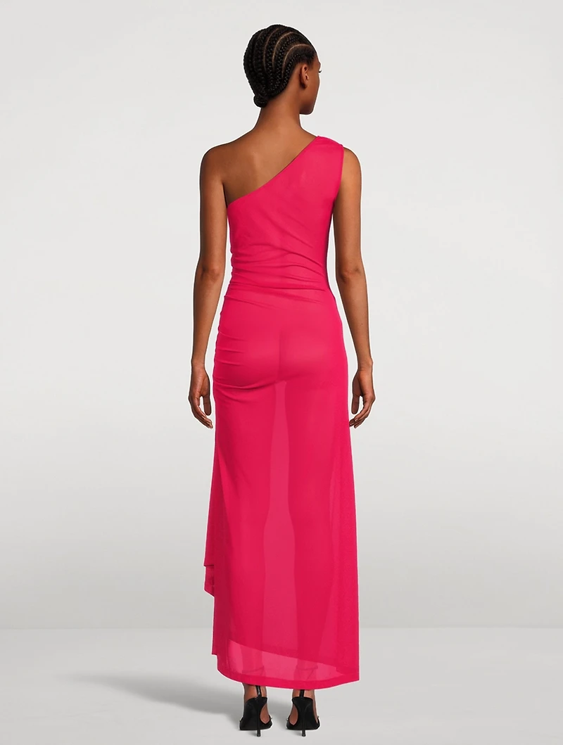 Asymmetric Crêpe Jersey Draped Dress