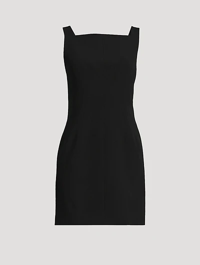 Crêpe And Satin Cut-Out Mini Dress