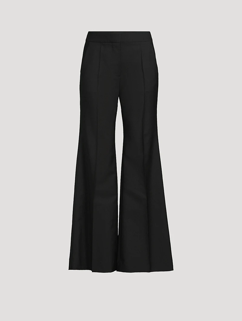 Wool And Mohair Flared Trousers