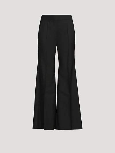 Wool And Mohair Flared Trousers