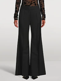 Wool And Mohair Flared Trousers