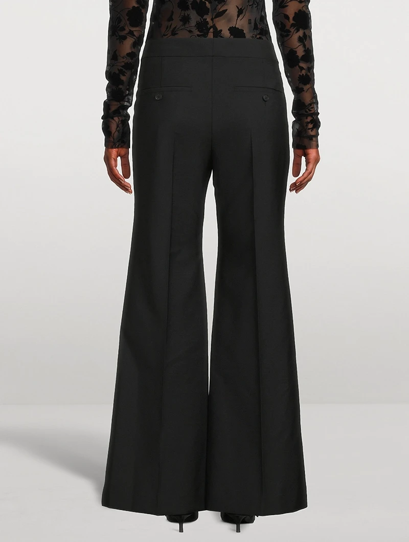 Wool And Mohair Flared Trousers