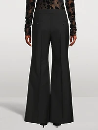 Wool And Mohair Flared Trousers
