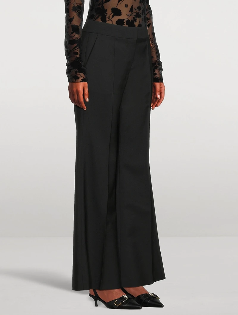 Wool And Mohair Flared Trousers