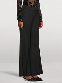 Wool And Mohair Flared Trousers