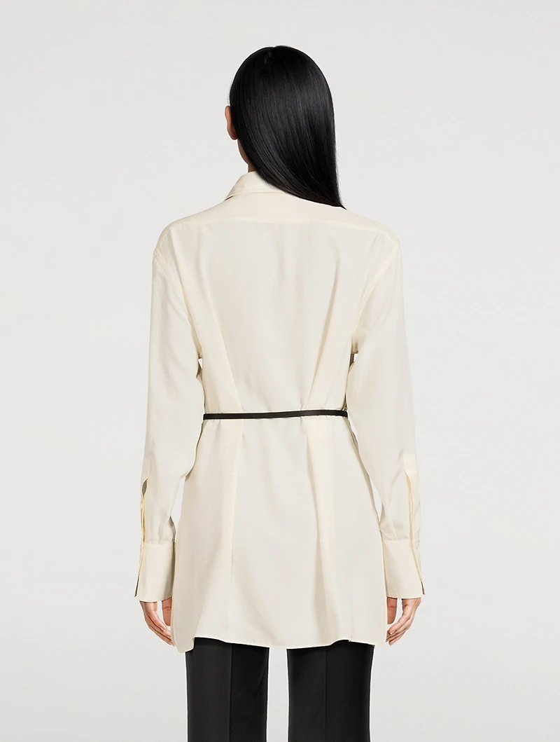 Voyou Belted Silk Shirt