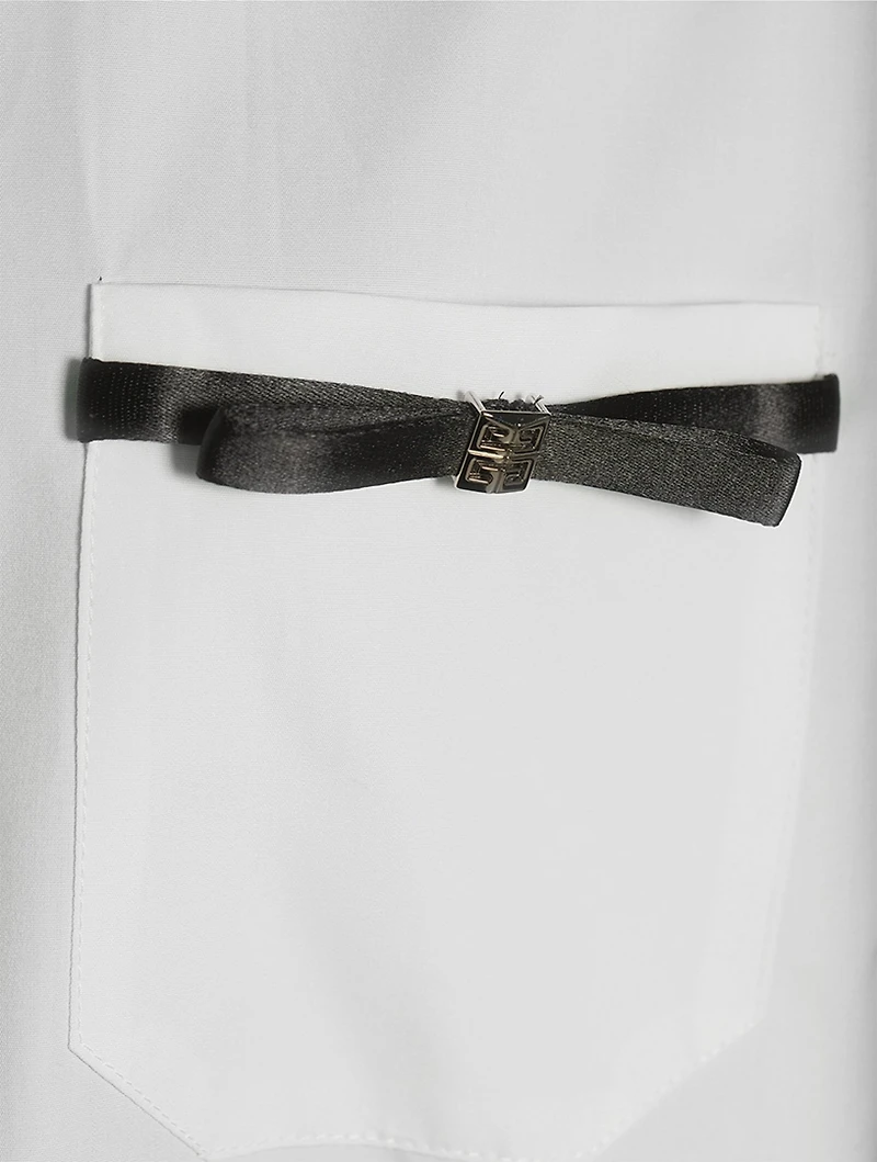 4G Bow Cropped Poplin Shirt