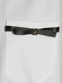 4G Bow Cropped Poplin Shirt