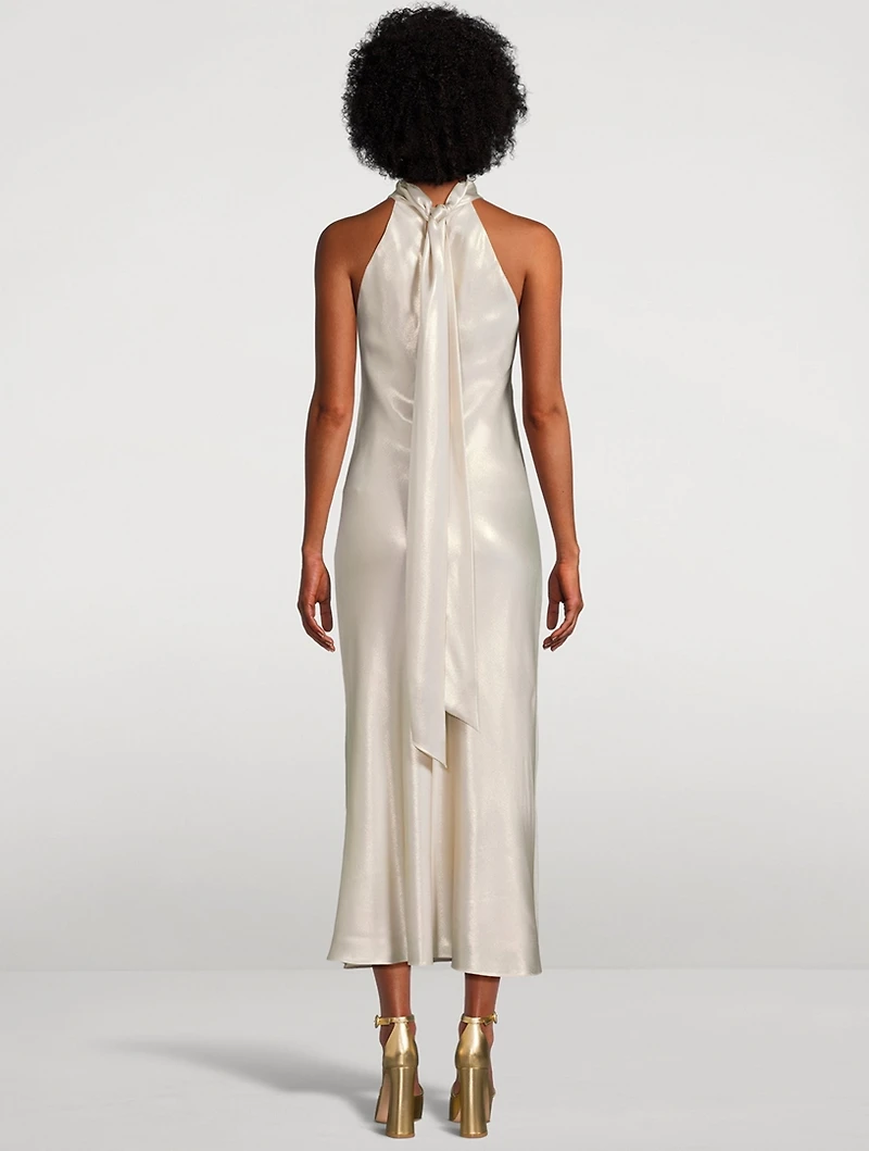 Sienna Silk Halter Dress