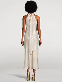 Sienna Silk Halter Dress
