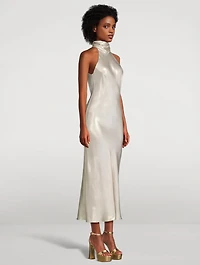 Sienna Silk Halter Dress