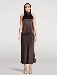 Valetta Satin Slip Skirt