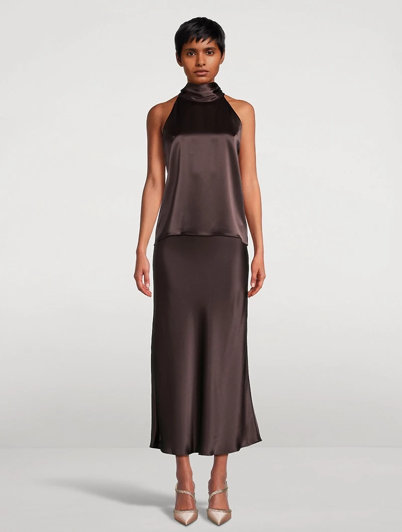 Sienna Satin Halter Top