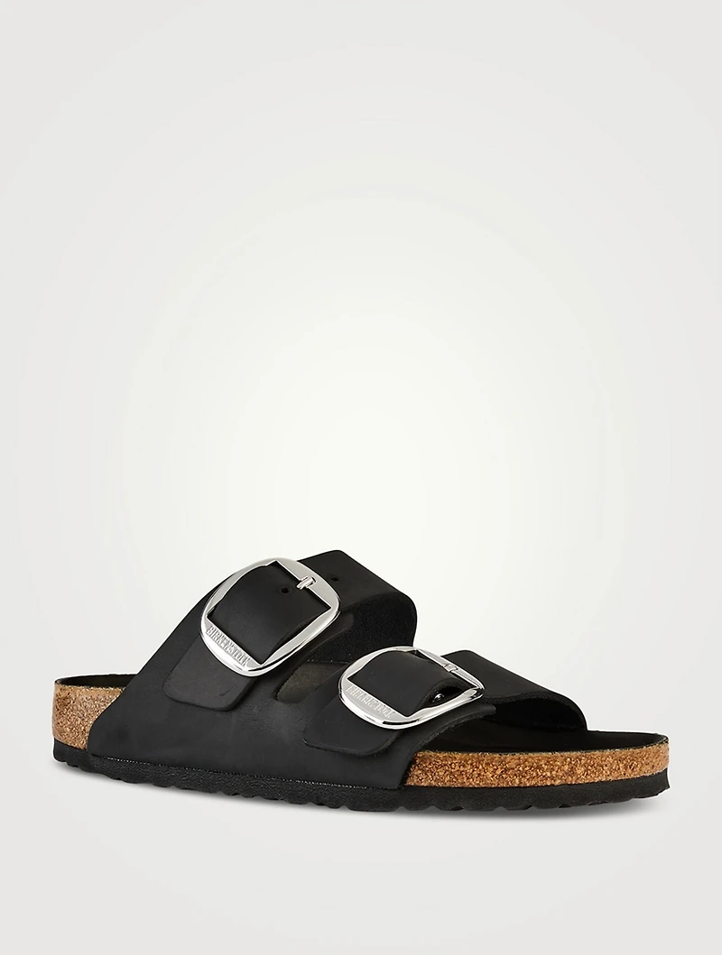 Arizona Big Buckle Leather Slide Sandals