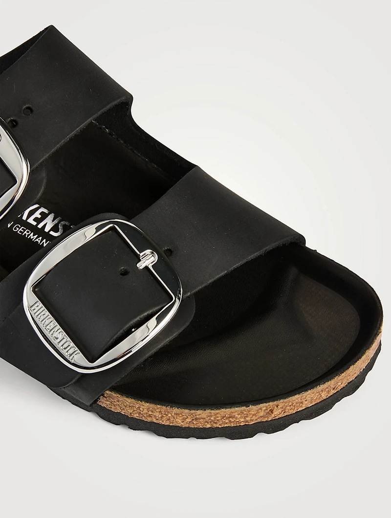 Arizona Big Buckle Leather Slide Sandals