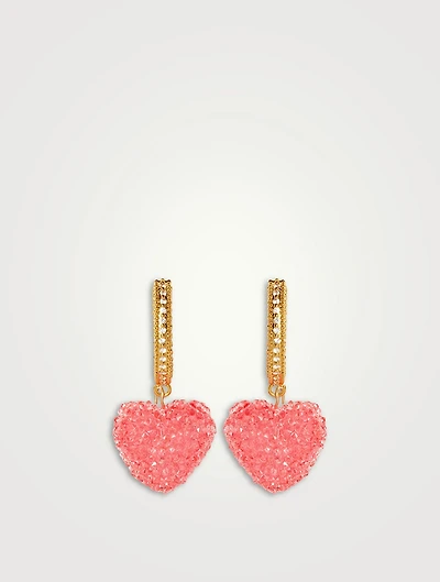 Nostalgia Jelly Heart Hoop Earrings