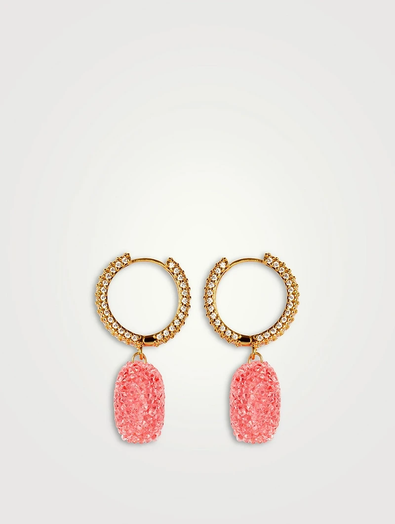 Nostalgia Jelly Heart Hoop Earrings