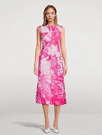 Faille Midi Dress Tapestry Print