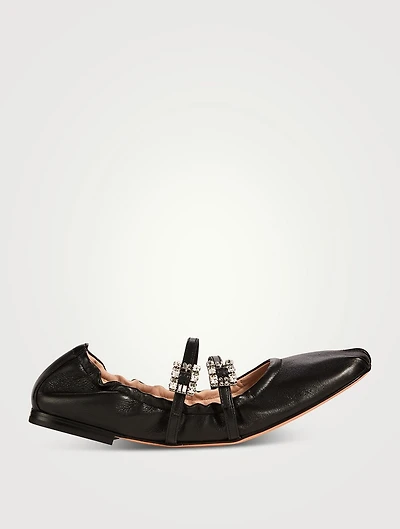 Leather Mary Jane Ballerinas