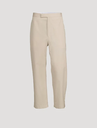 Typewriter Cloth Unconstructed Straight-Leg Pants