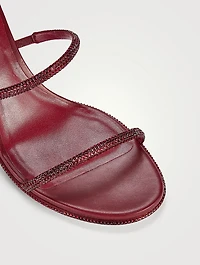 Cleo Crystal Satin Sandals